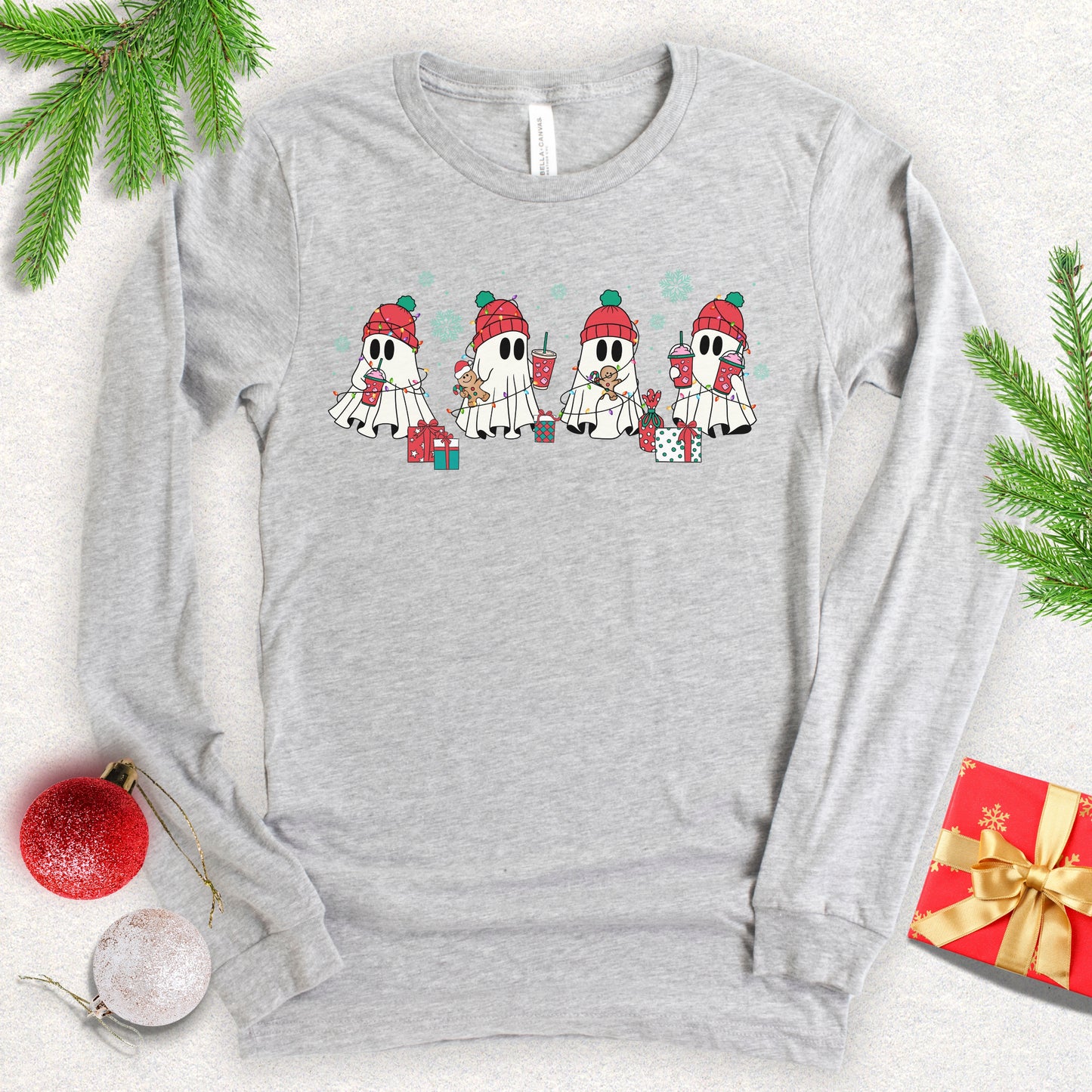 Christmas Ghosts Long Sleeve Shirt