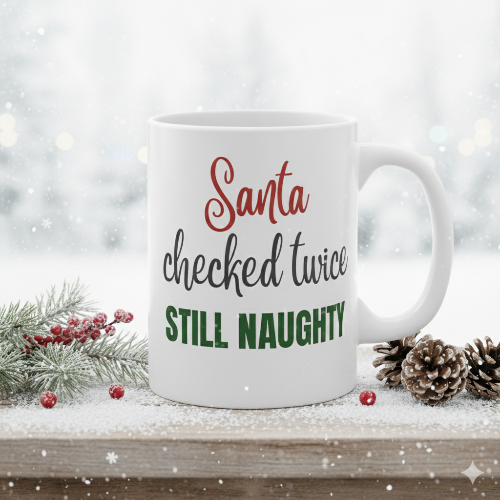 Santa Naughty Humor Mug