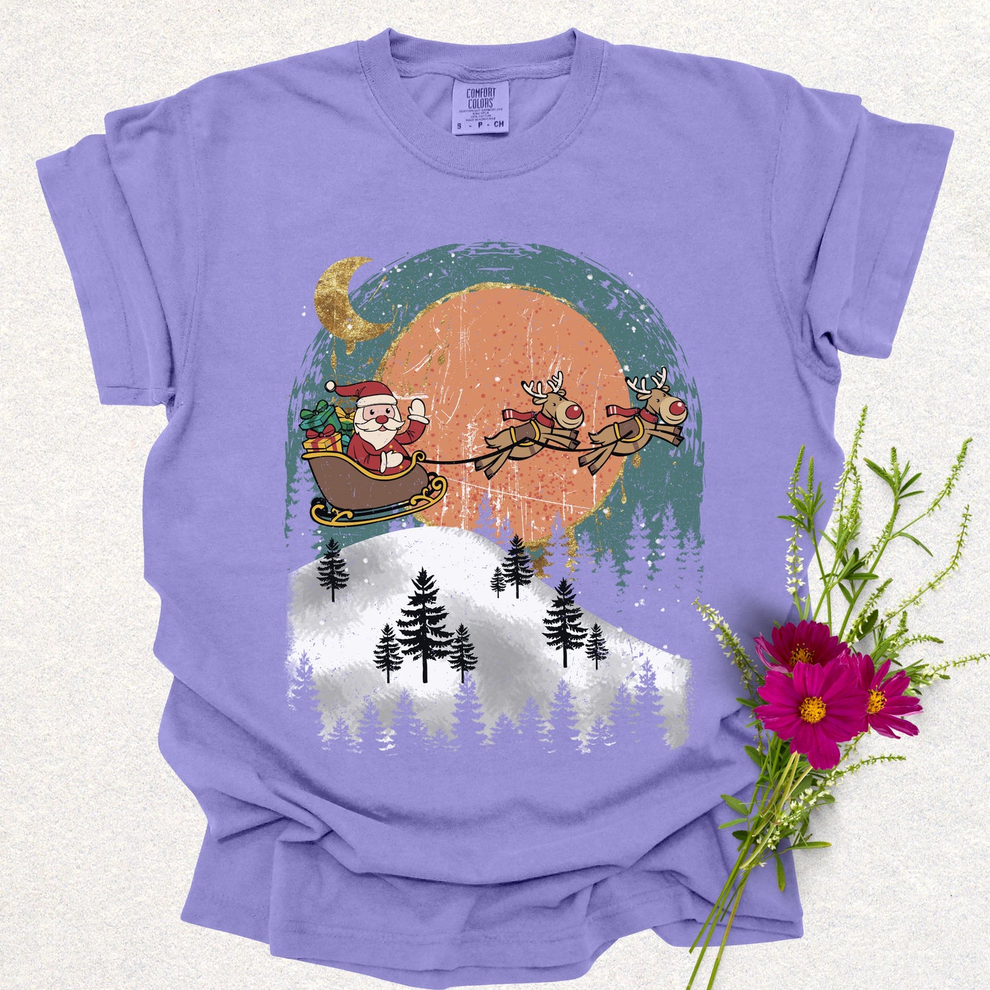 Festive Santa Sleigh Tee