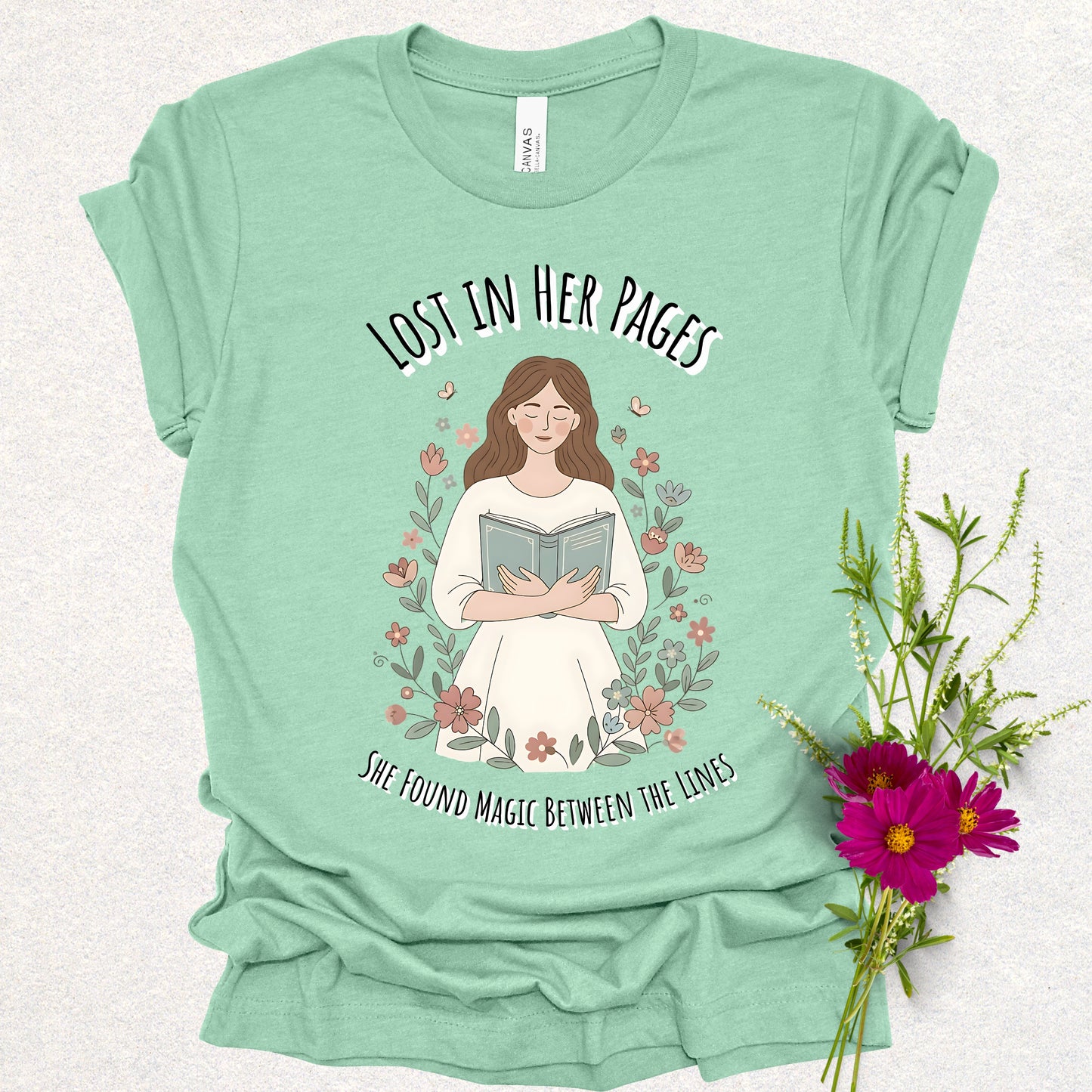 Book Lover's "Lost In Her Pages" Tee