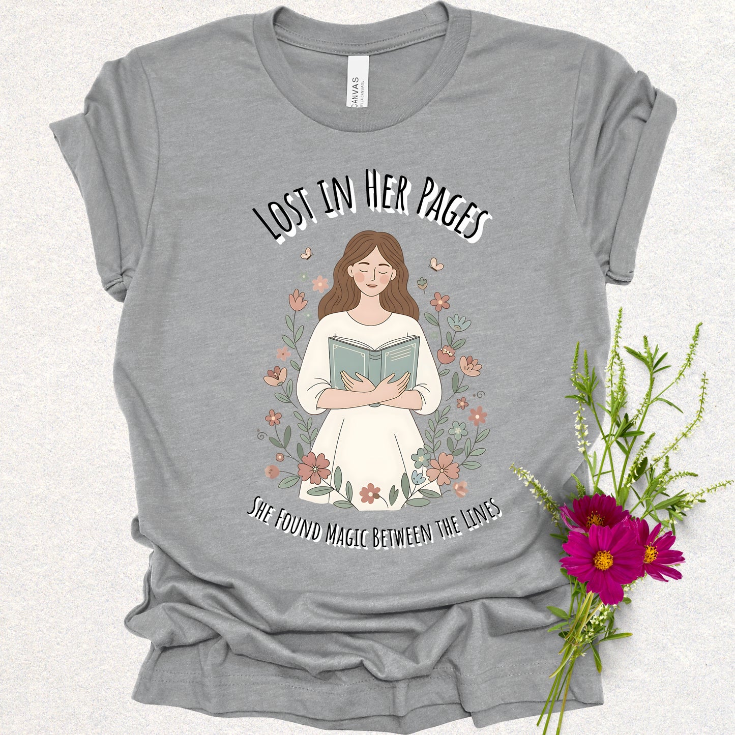 Book Lover's "Lost In Her Pages" Tee