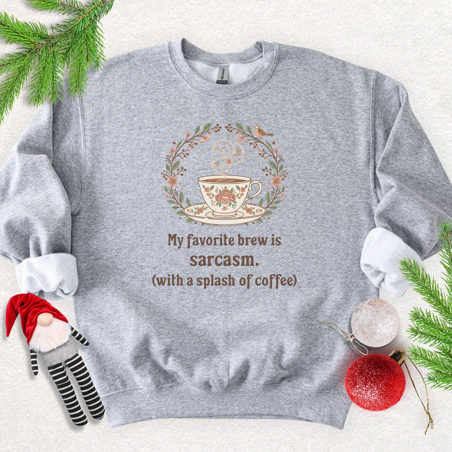 Sarcasm & Coffee Crewneck Sweatshirt