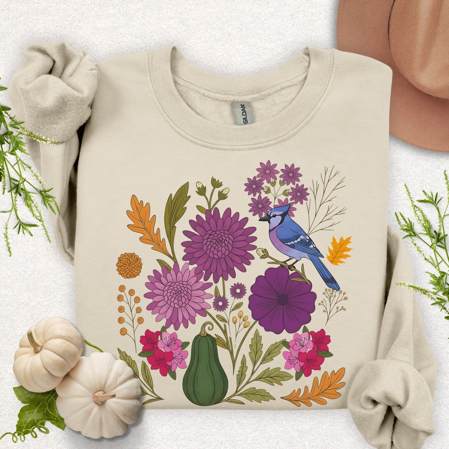 Garden Symphony Autumn Floral Sweatshirt