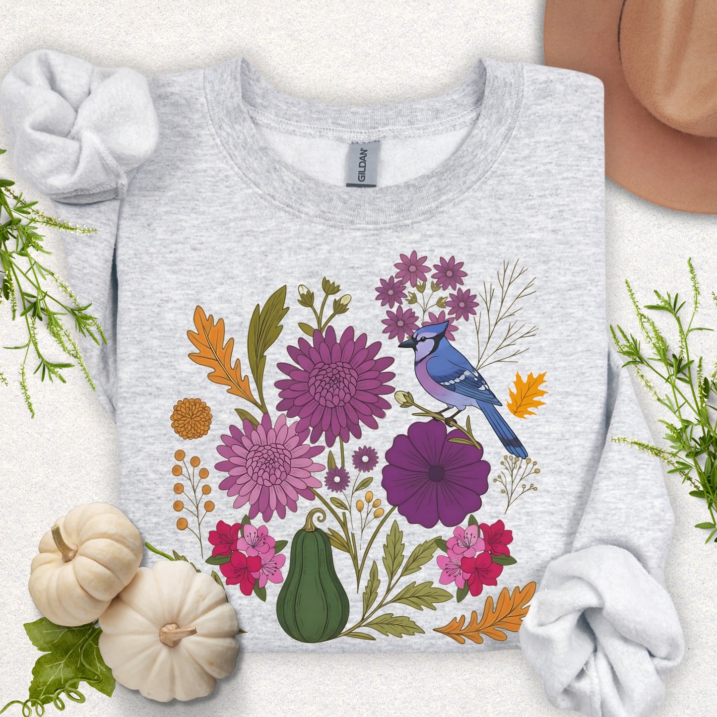 Garden Symphony Autumn Floral Sweatshirt