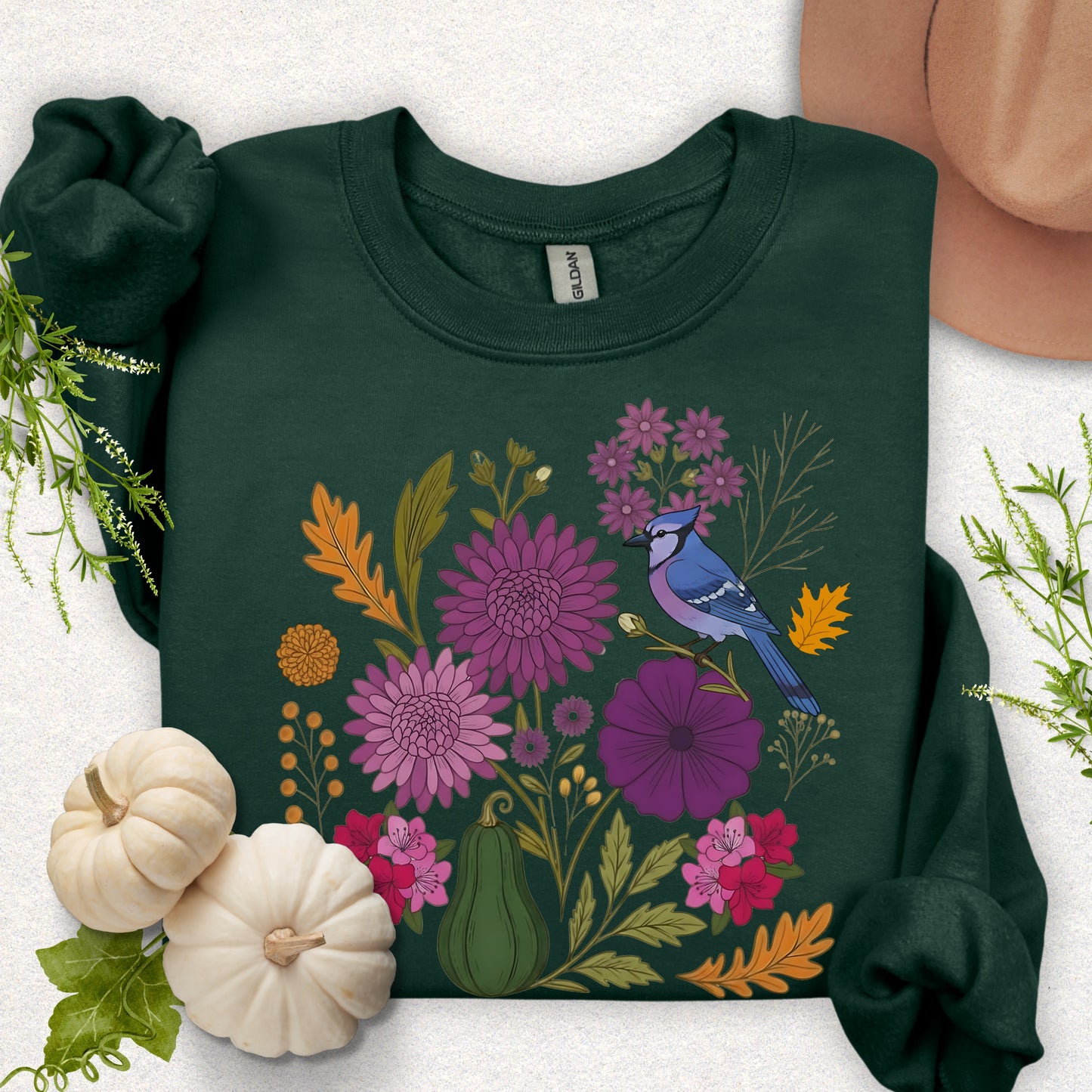 Garden Symphony Autumn Floral Sweatshirt