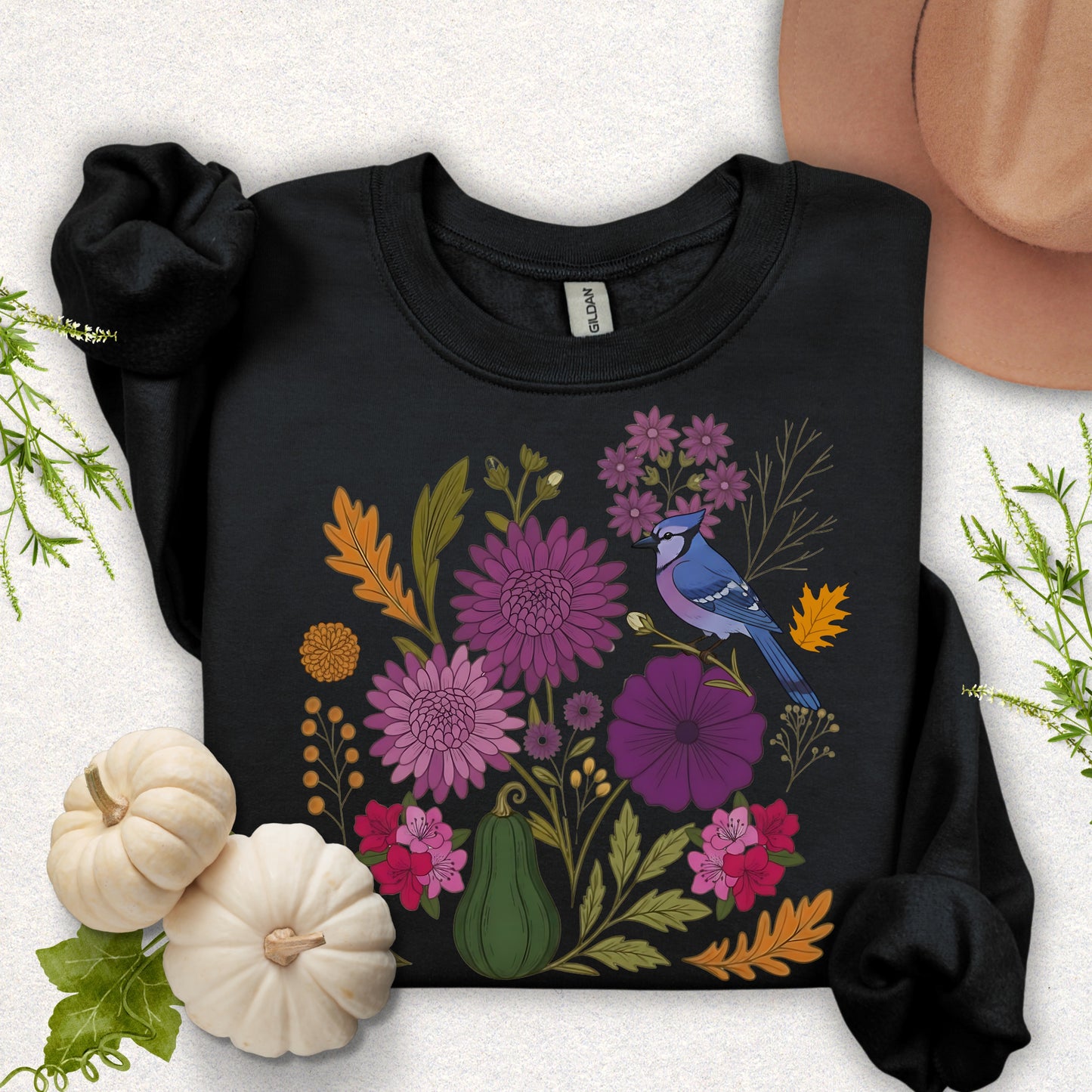 Garden Symphony Autumn Floral Sweatshirt