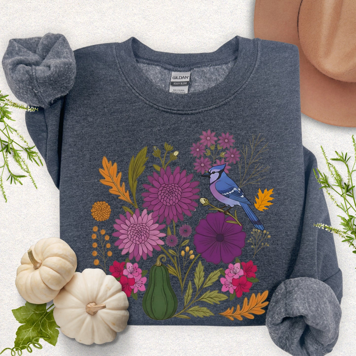 Garden Symphony Autumn Floral Sweatshirt