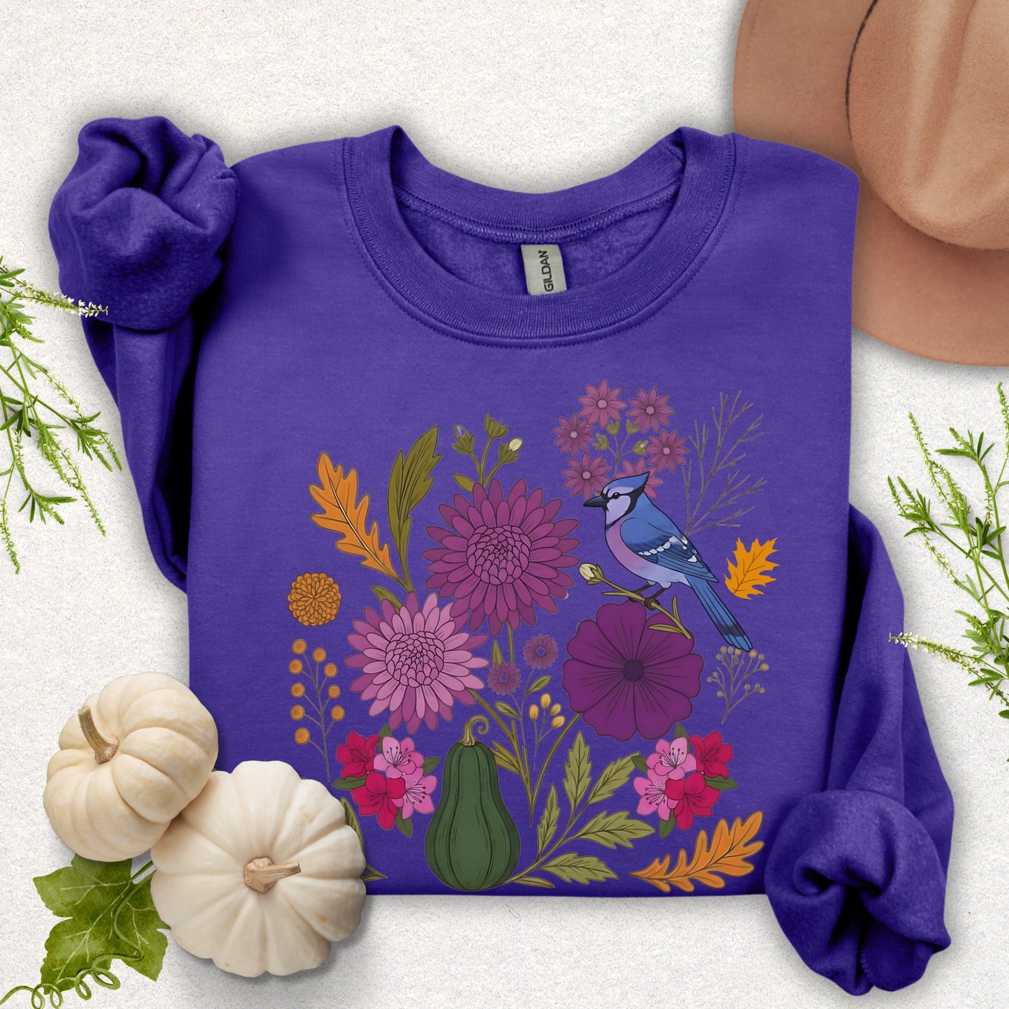 Garden Symphony Autumn Floral Sweatshirt