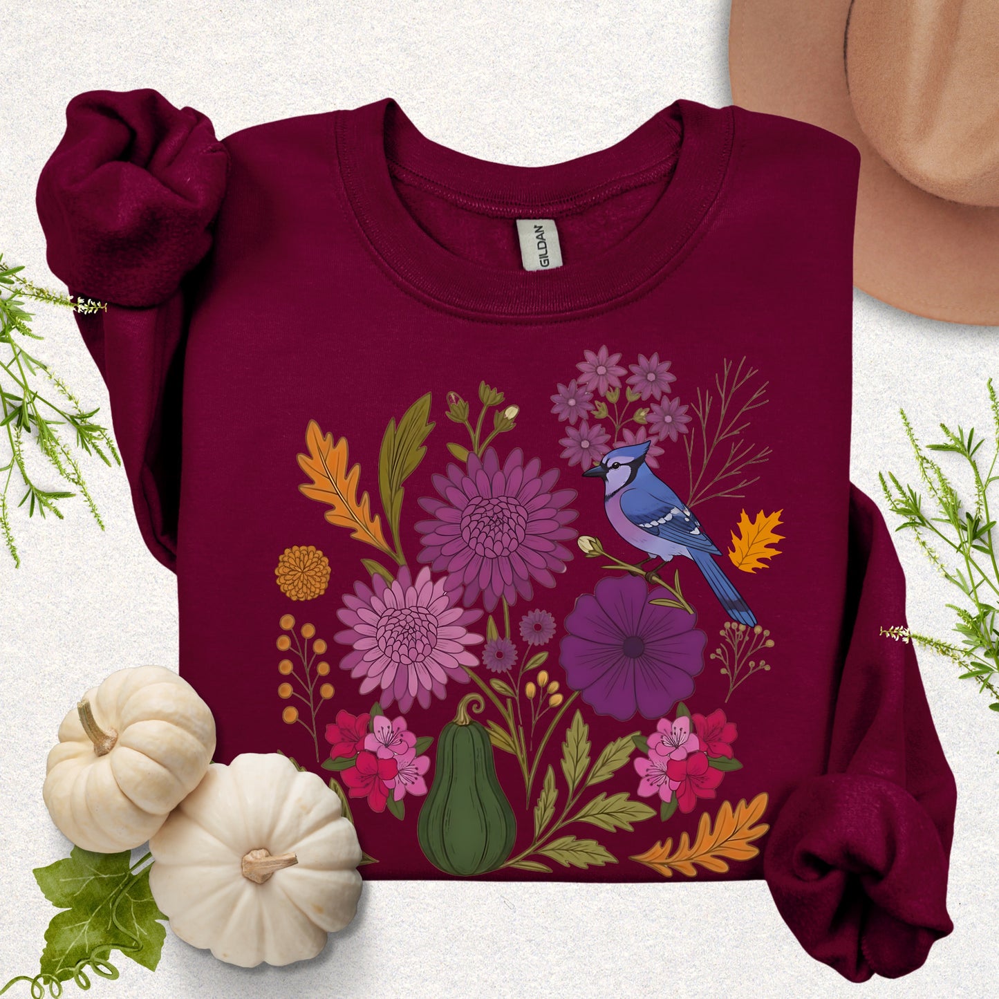 Garden Symphony Autumn Floral Sweatshirt