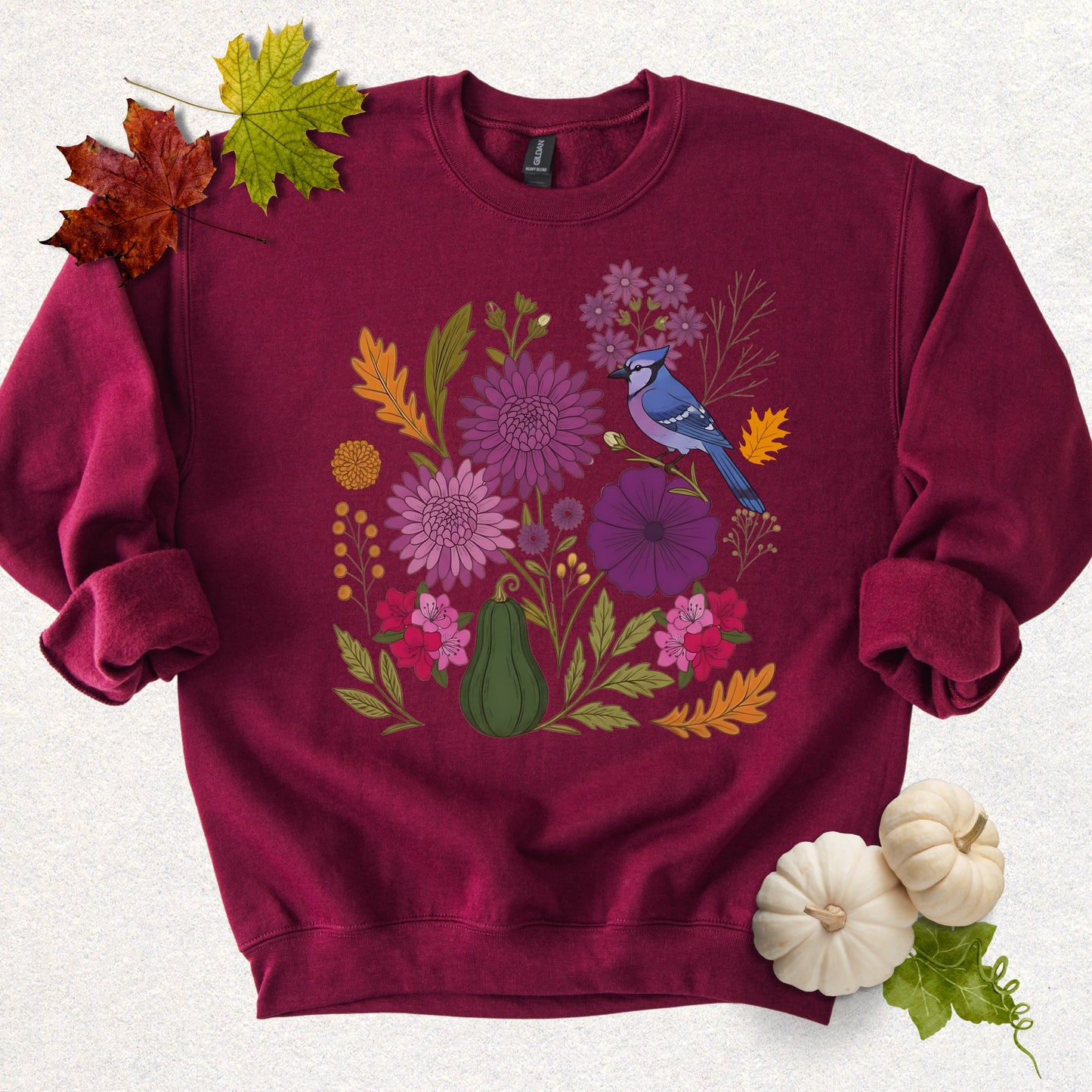 Garden Symphony Autumn Floral Sweatshirt
