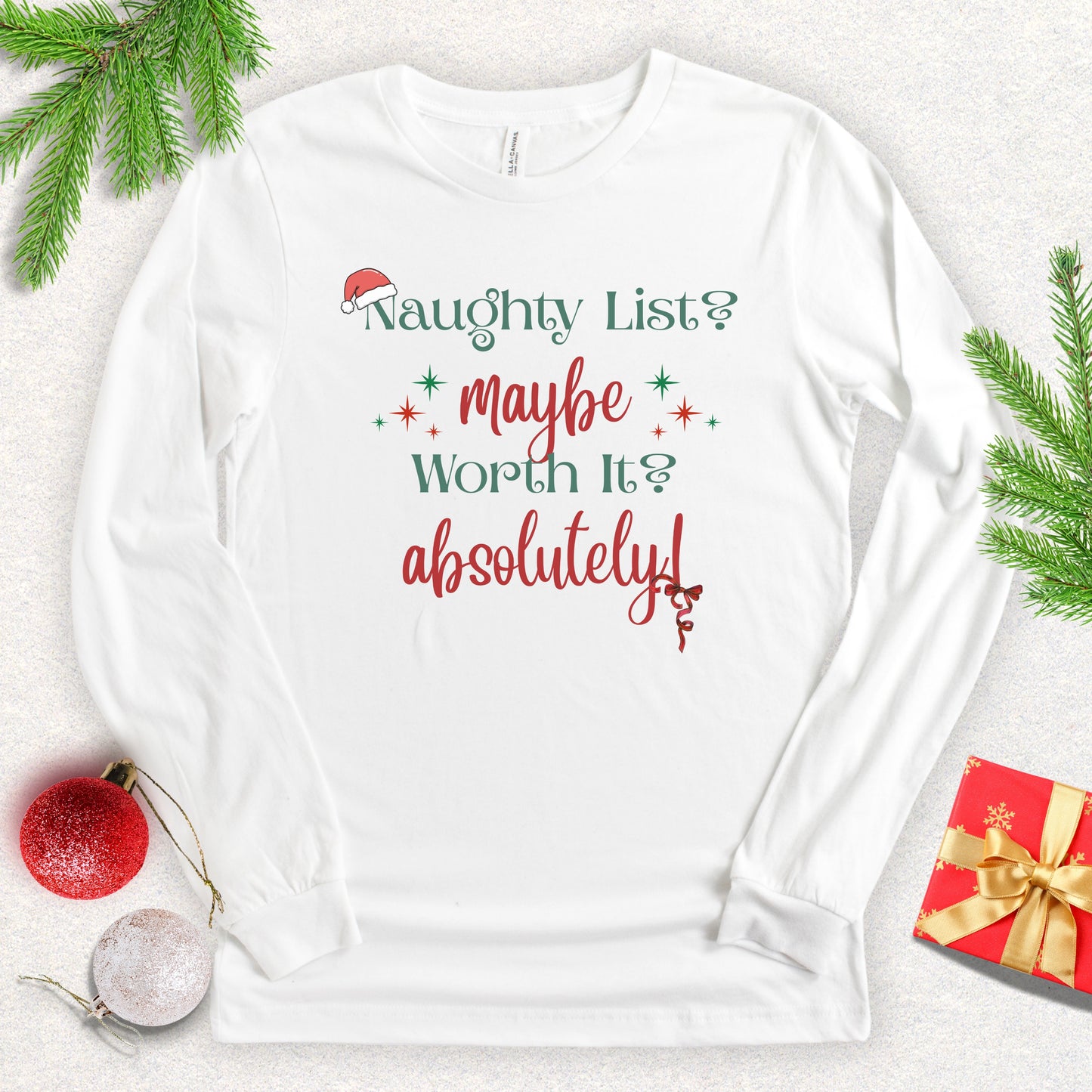 Festive 'Naughty List' Long Sleeve Shirt