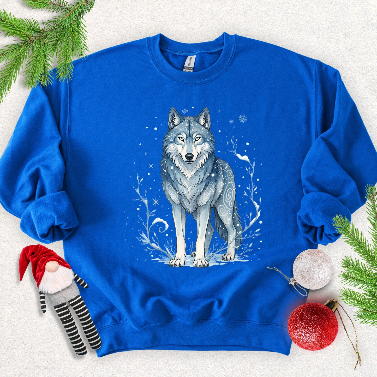 Slavic Folklore Winter Spirit Wolf Sweatshirt
