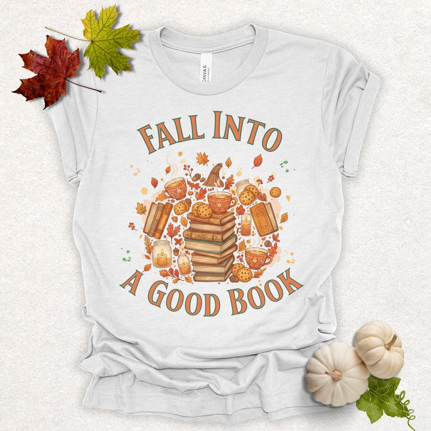Cozy Autumn Fall Into A Good Book Tee