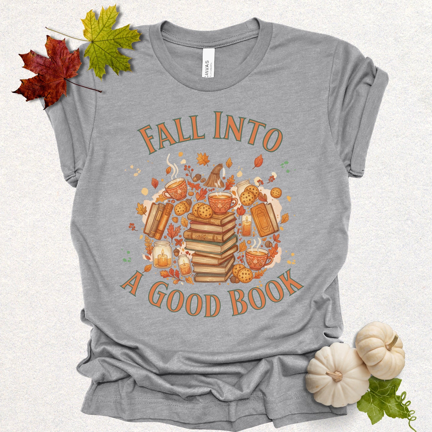 Cozy Autumn Fall Into A Good Book Tee