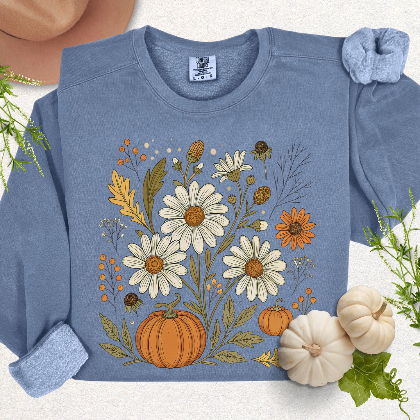 Autumn Floral Lightweight Sweatshirt
