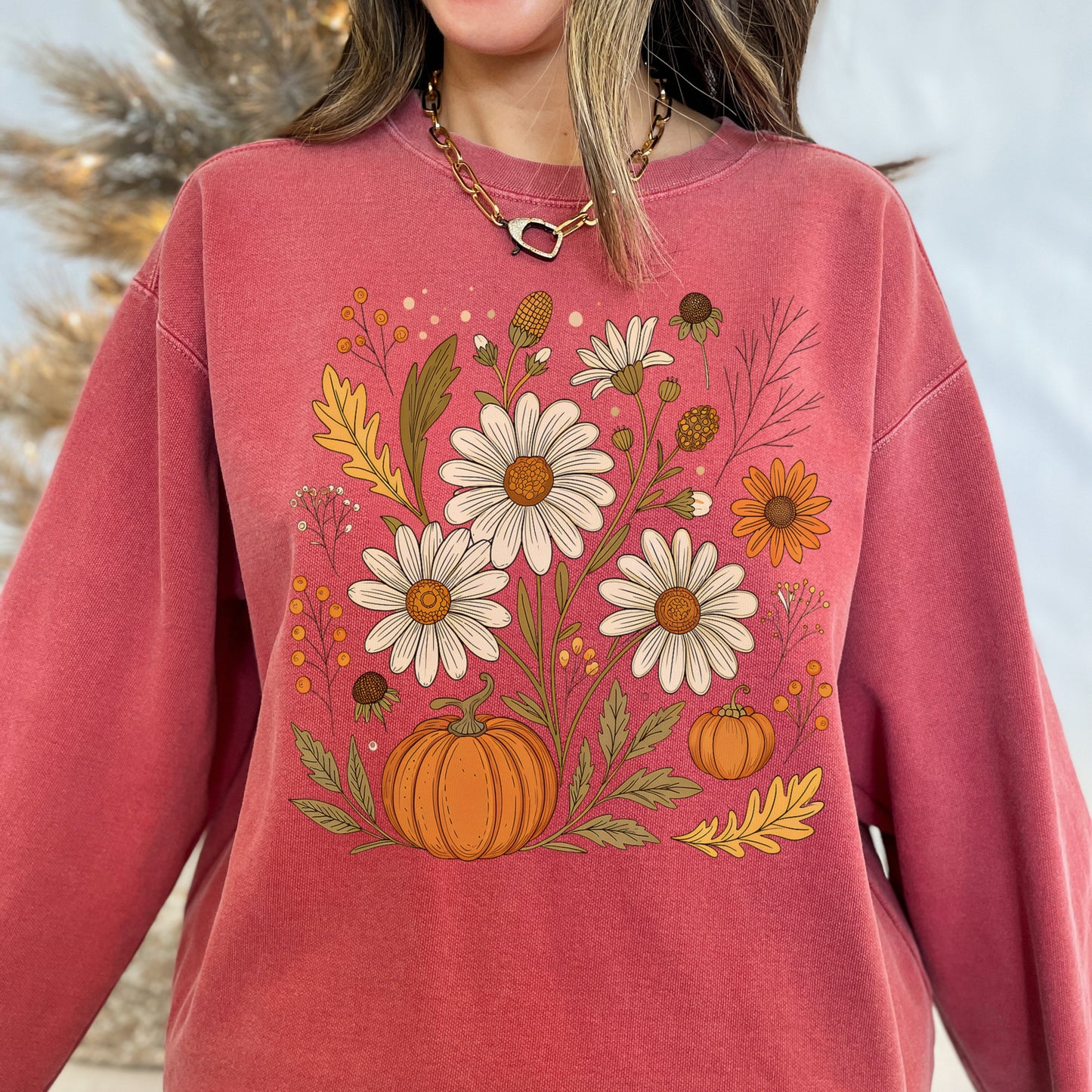 Autumn Floral Lightweight Sweatshirt
