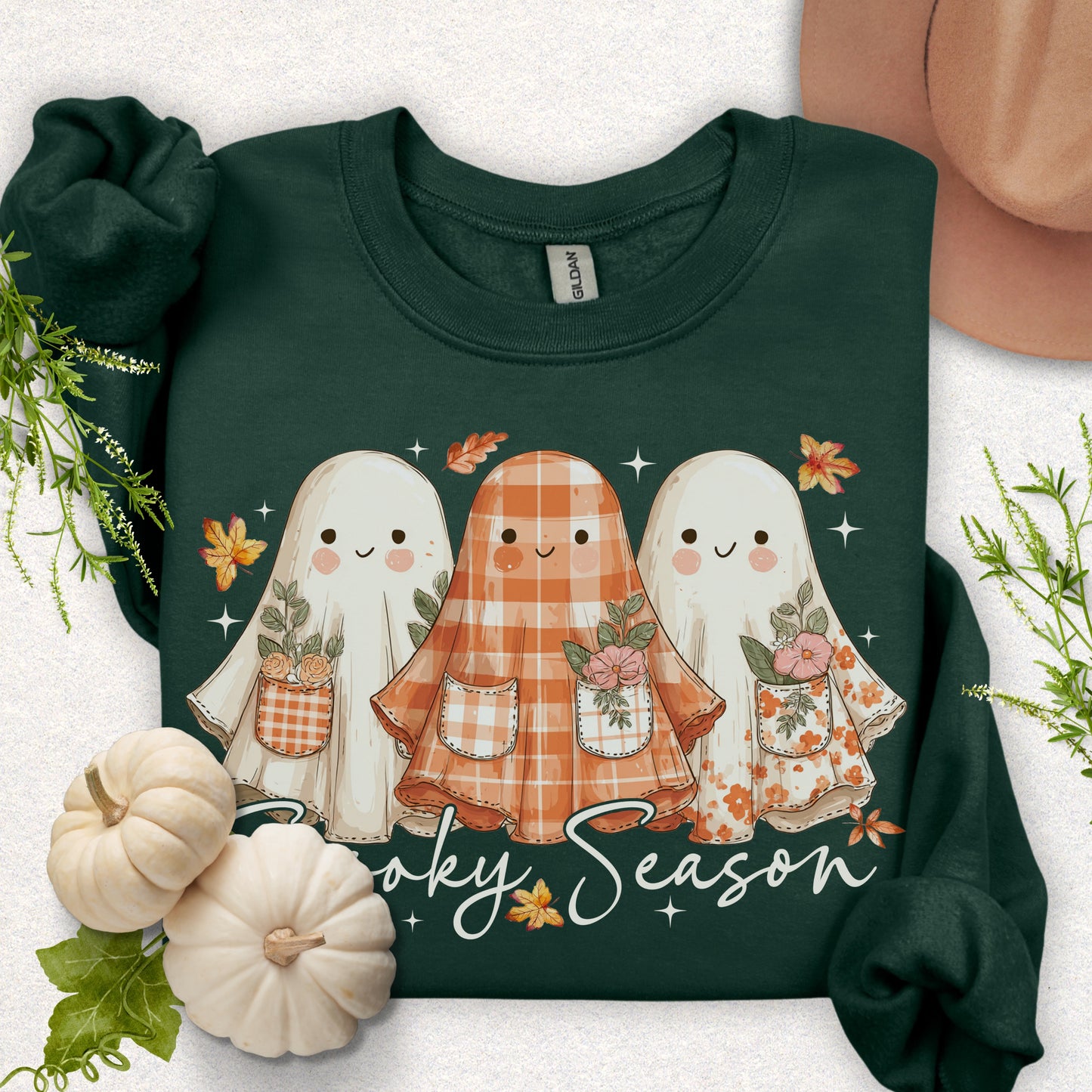 Spooky Season, Cute Ghost Sweatshirt