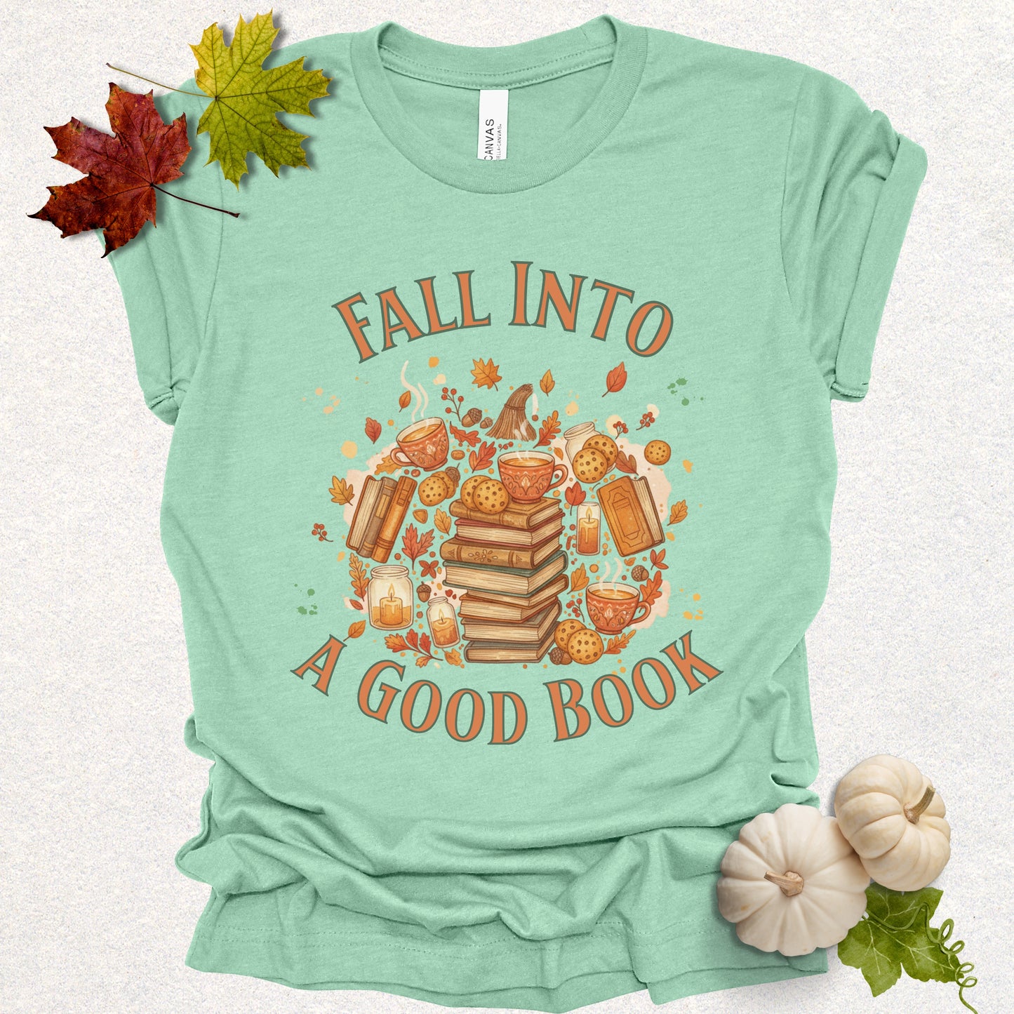 Cozy Autumn Fall Into A Good Book Tee