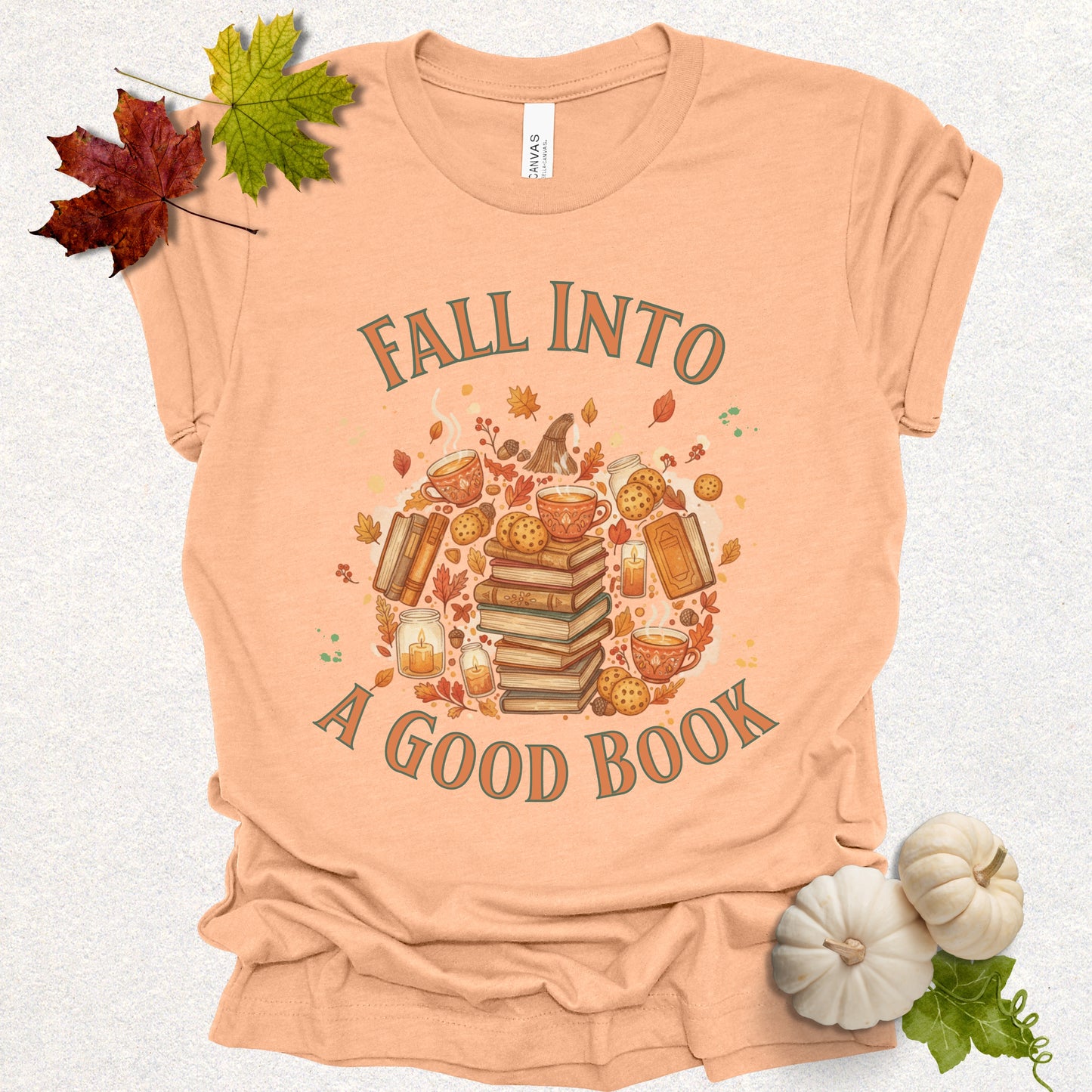 Cozy Autumn Fall Into A Good Book Tee