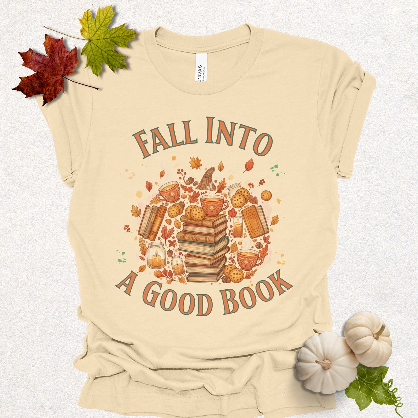 Cozy Autumn Fall Into A Good Book Tee