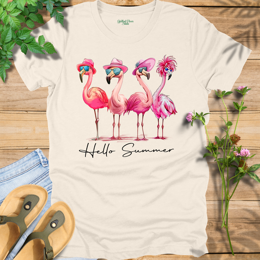 Hello Summer Flamingo Tee