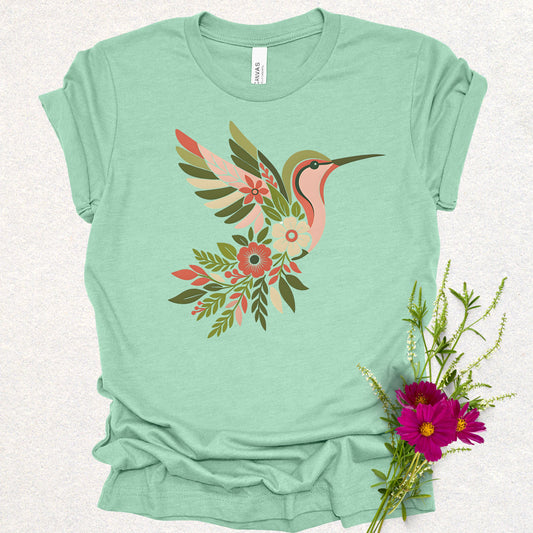 Floral Hummingbird Tee