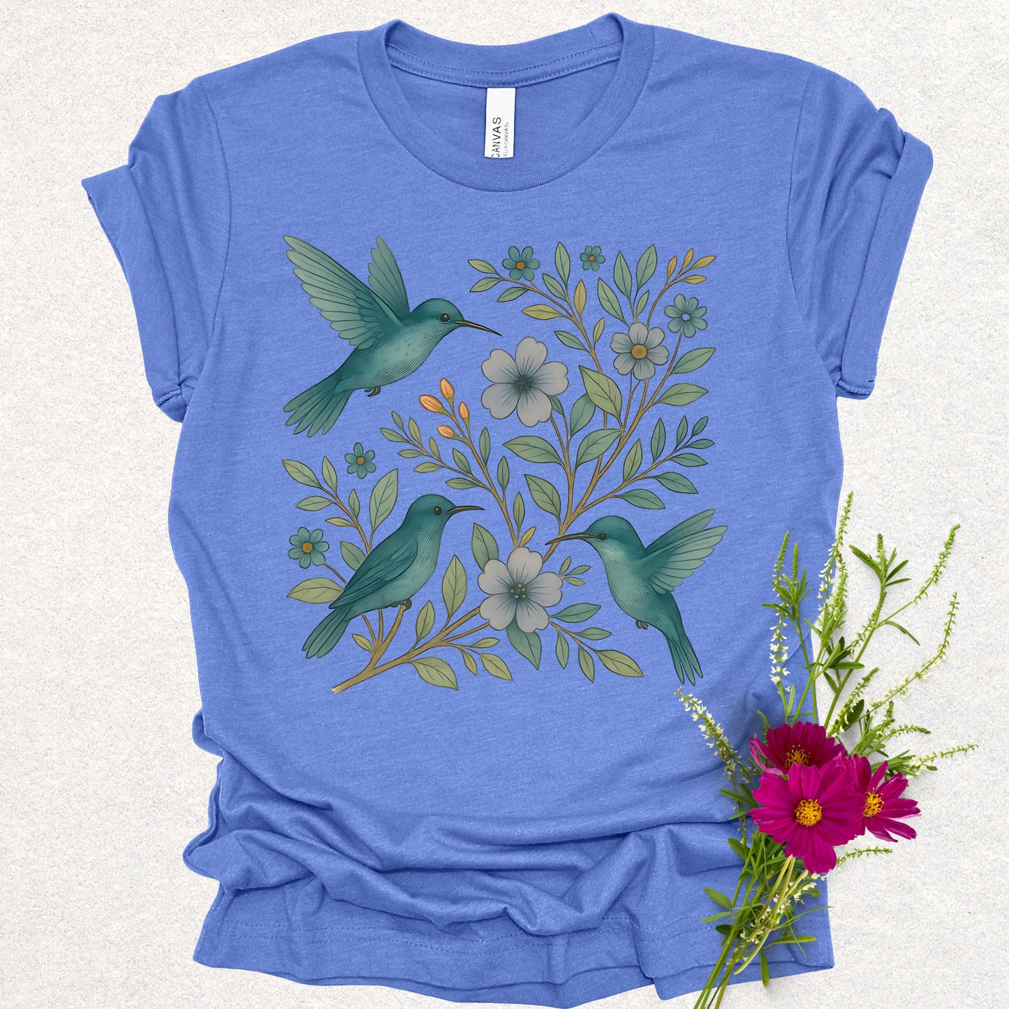 Floral Hummingbirds Tee