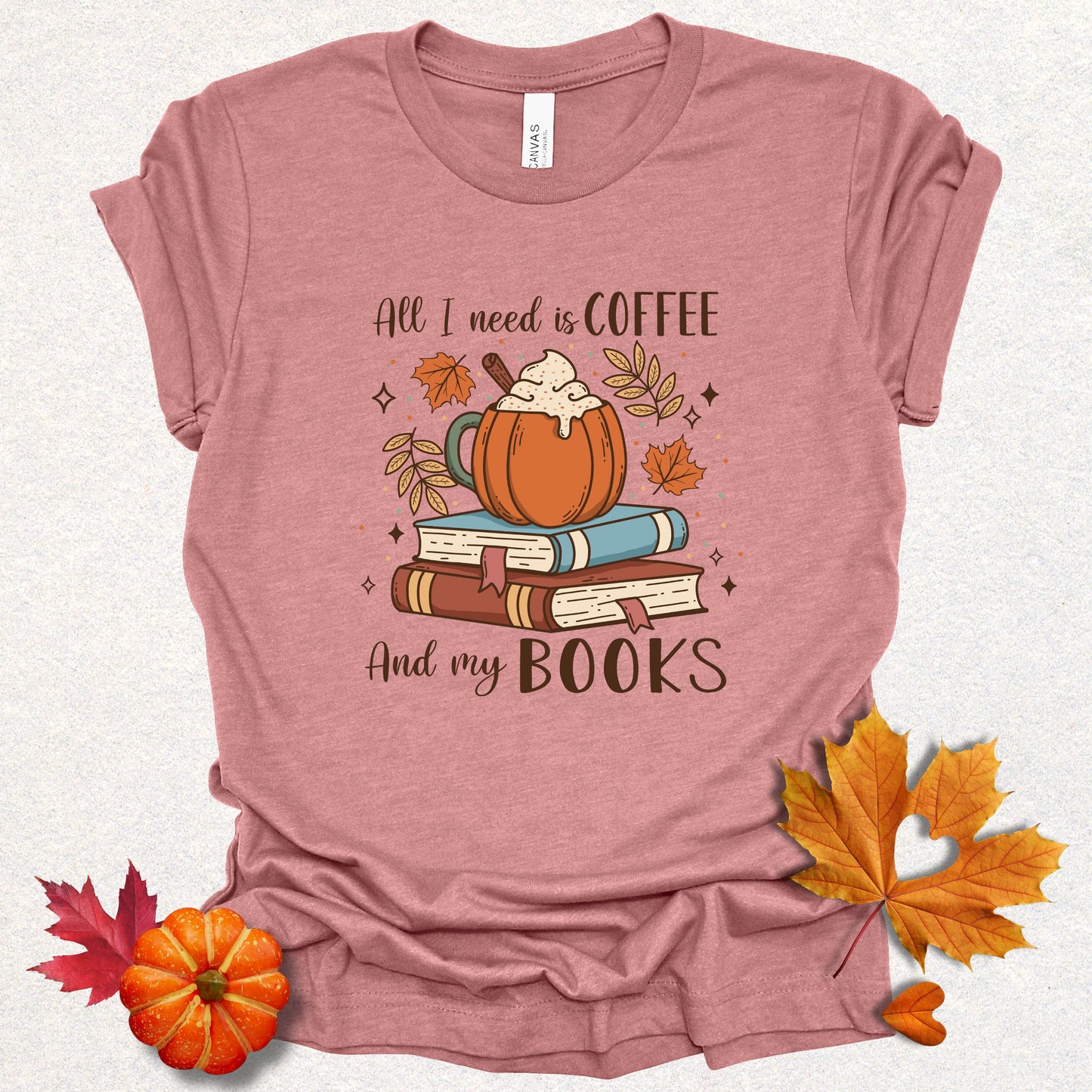 Cozy Coffee & Books Tee