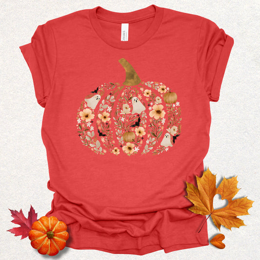 Ghostly Floral Pumpkin Tee