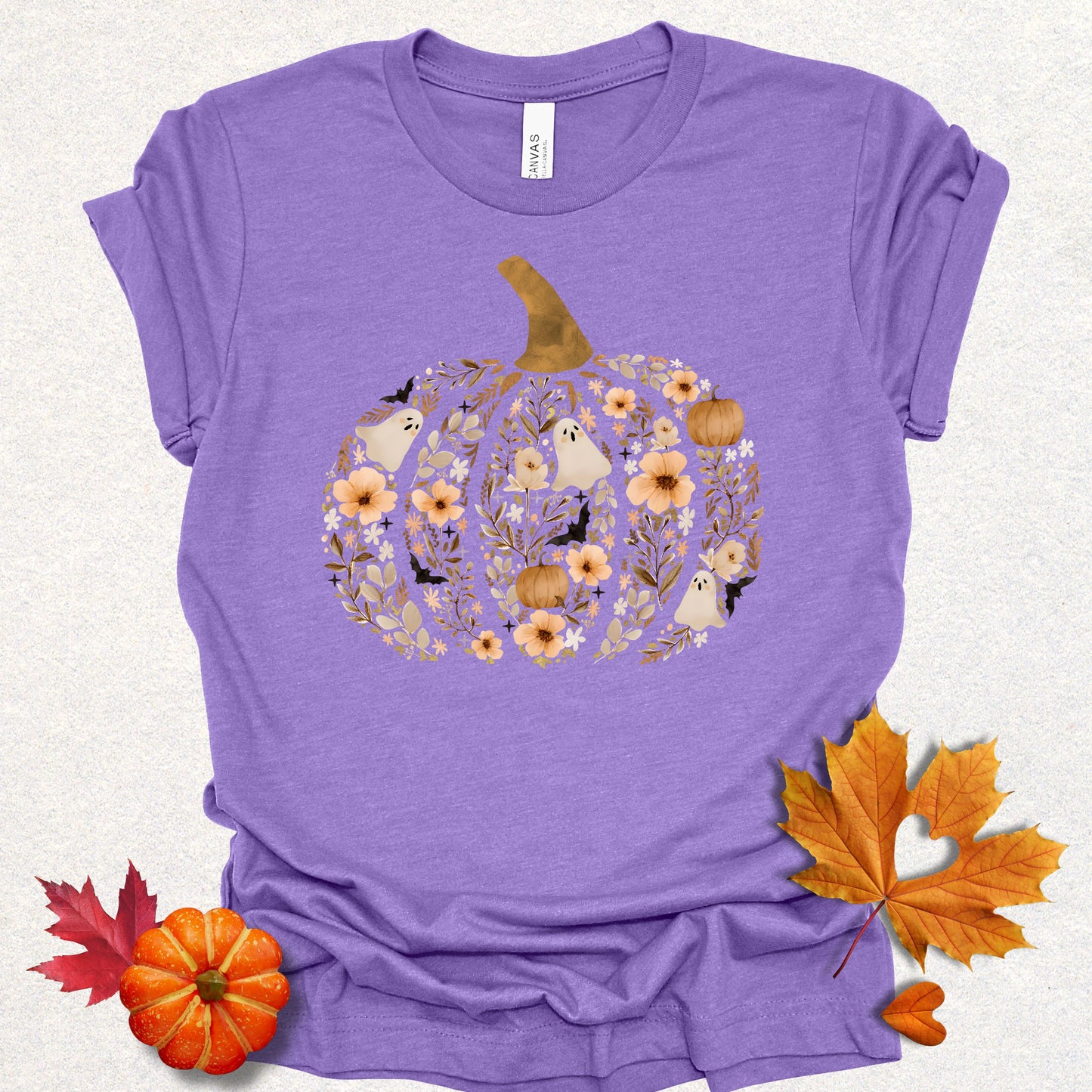 Ghostly Floral Pumpkin Tee