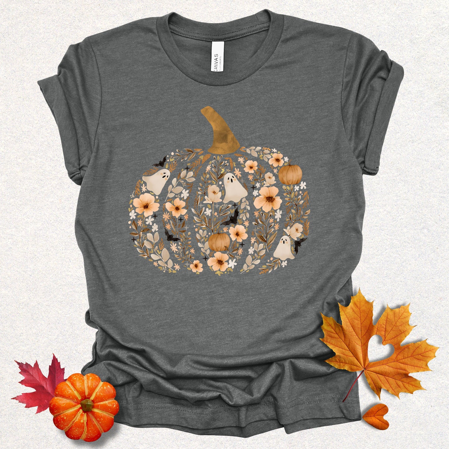 Ghostly Floral Pumpkin Tee
