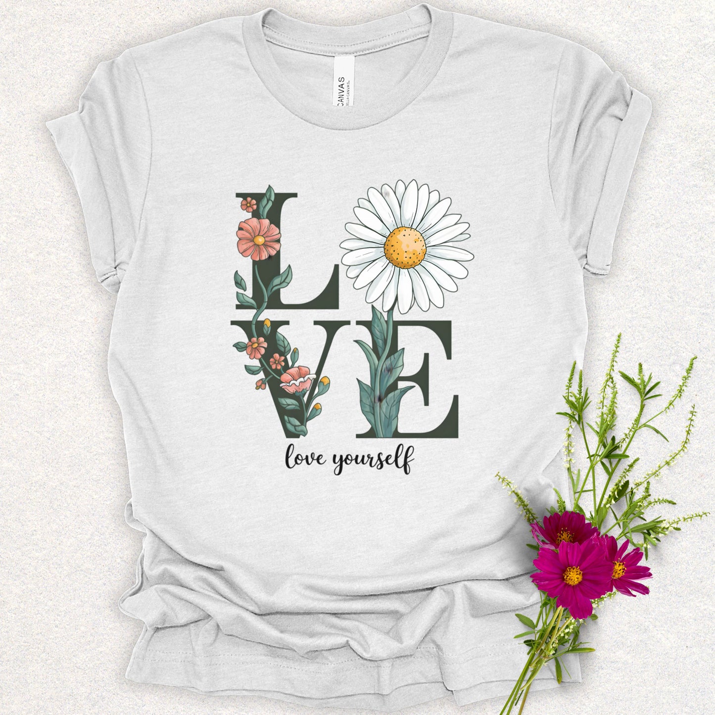 Love Yourself Floral Tee