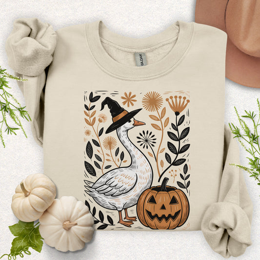 Fall Floral Goose Sweatshirt