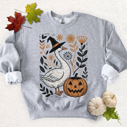 Fall Floral Goose Sweatshirt