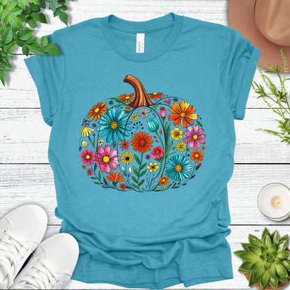 Floral Pumpkin Tee