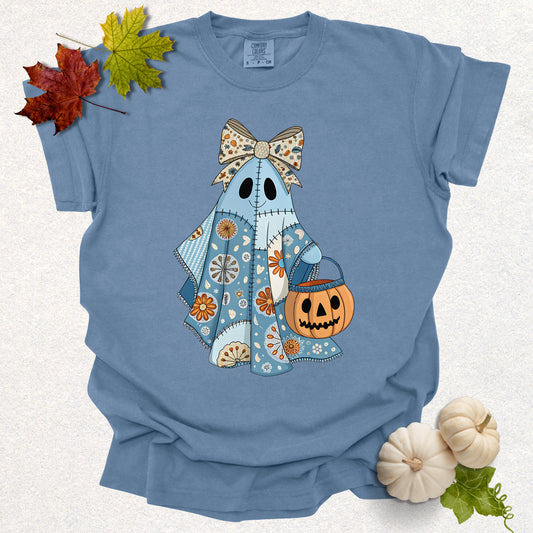 Patchwork Pumpkin Ghost Tee