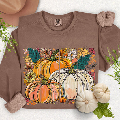 Autumn Harvest Pumpkin Lightweight Sweatshirt