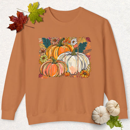 Autumn Harvest Pumpkin Lightweight Sweatshirt