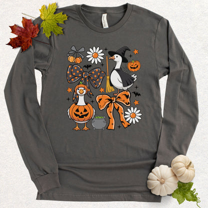 Halloween Goose Party Long Sleeve Shirt