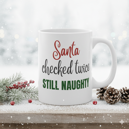Santa Naughty Humor Mug