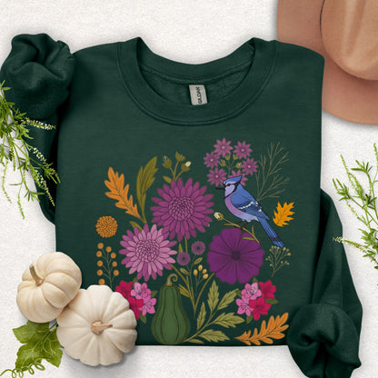 Garden Symphony Autumn Floral Sweatshirt