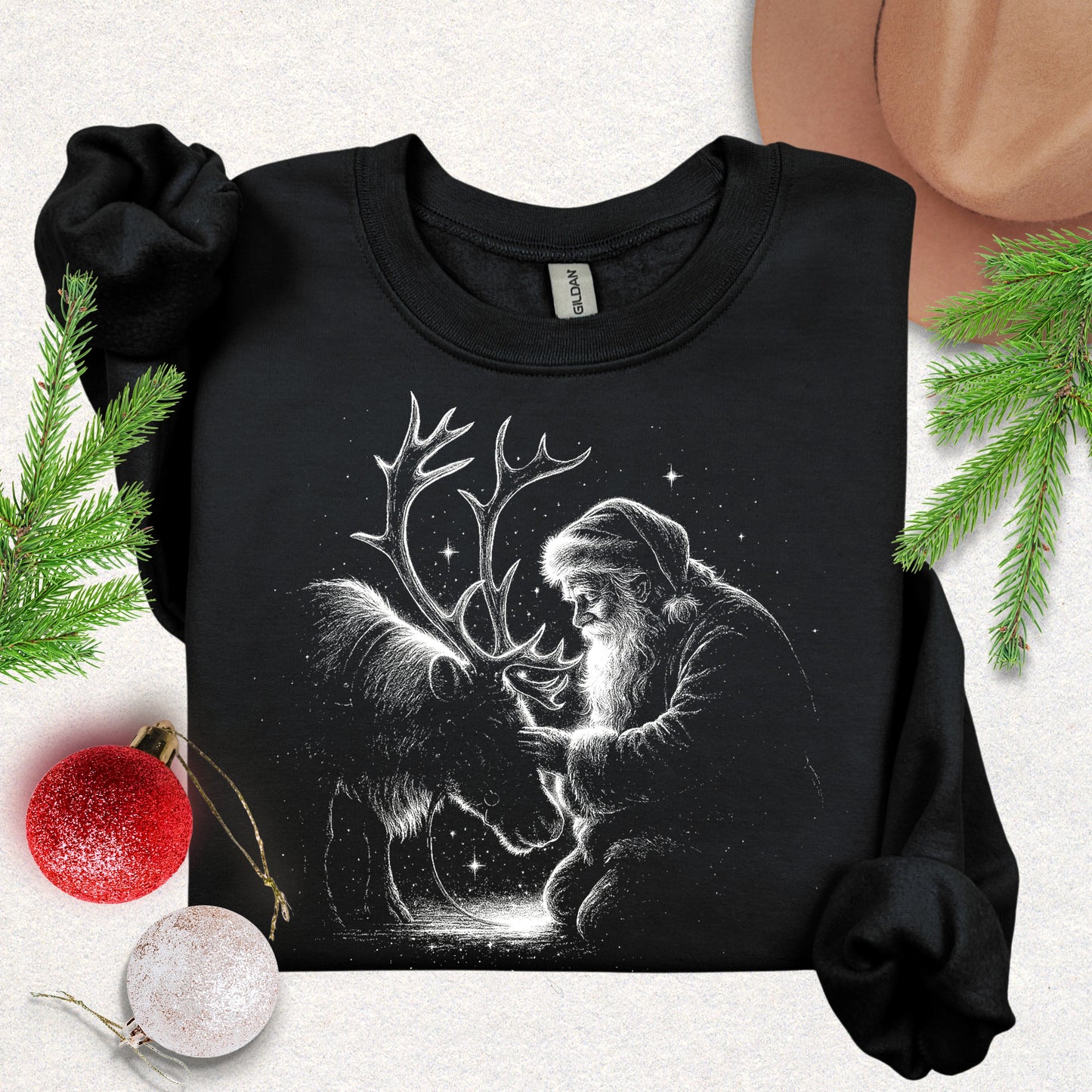 Santa & Reindeer Crewneck Sweatshirt