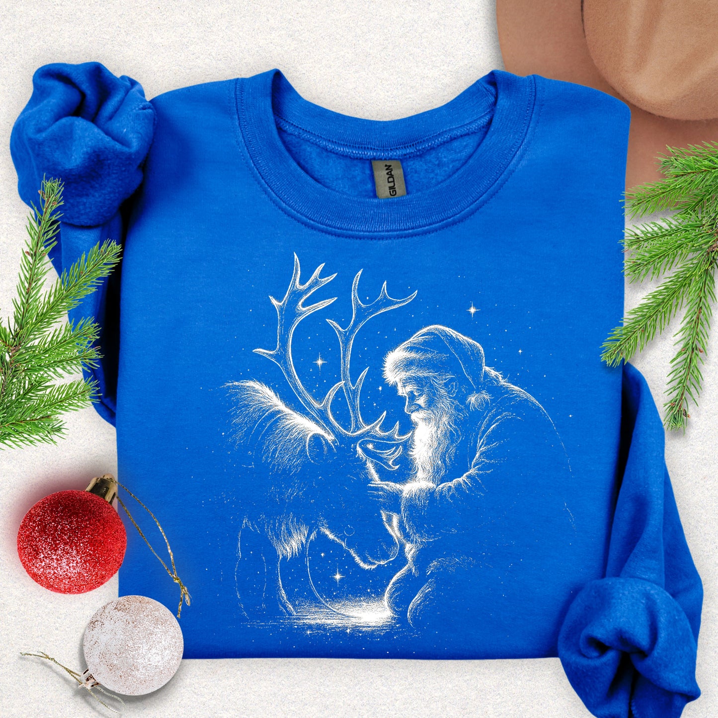 Santa & Reindeer Crewneck Sweatshirt