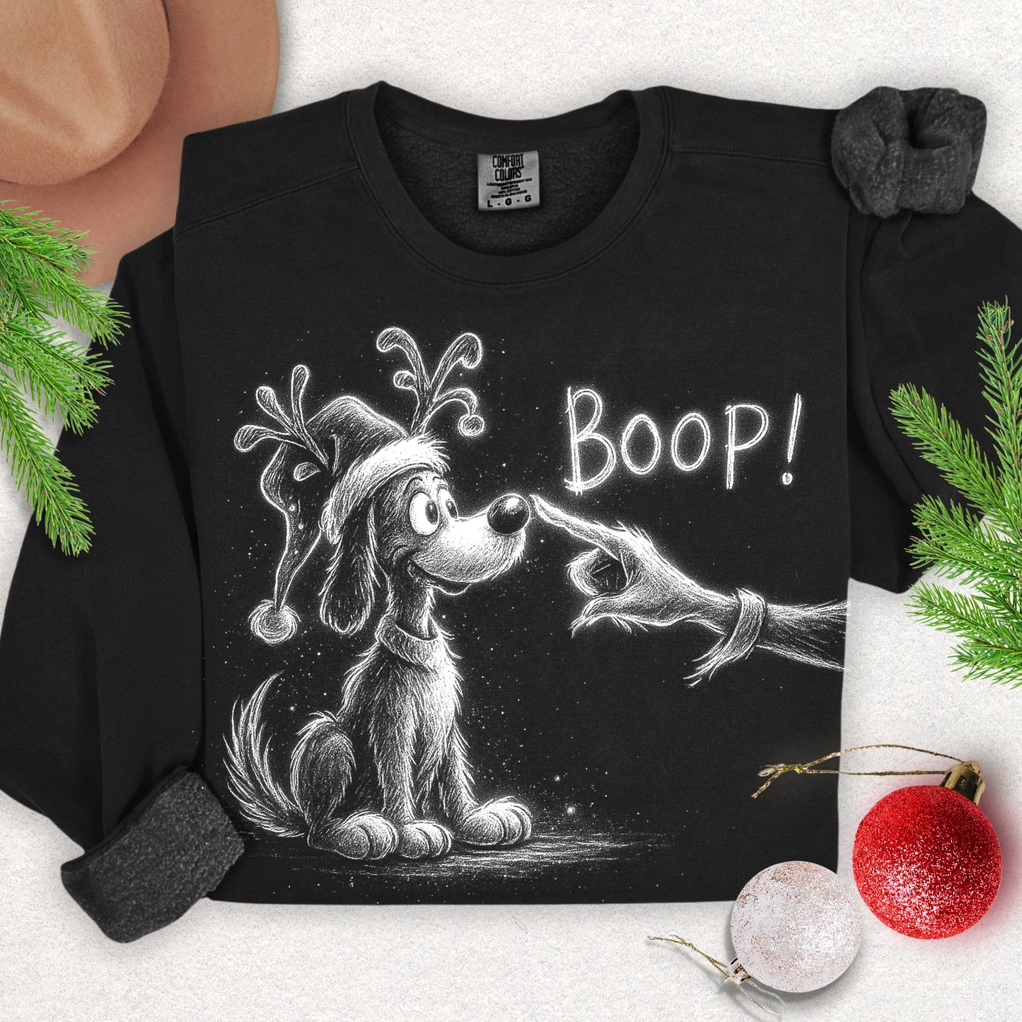 Christmas Boop Lightweight Sweatshirt