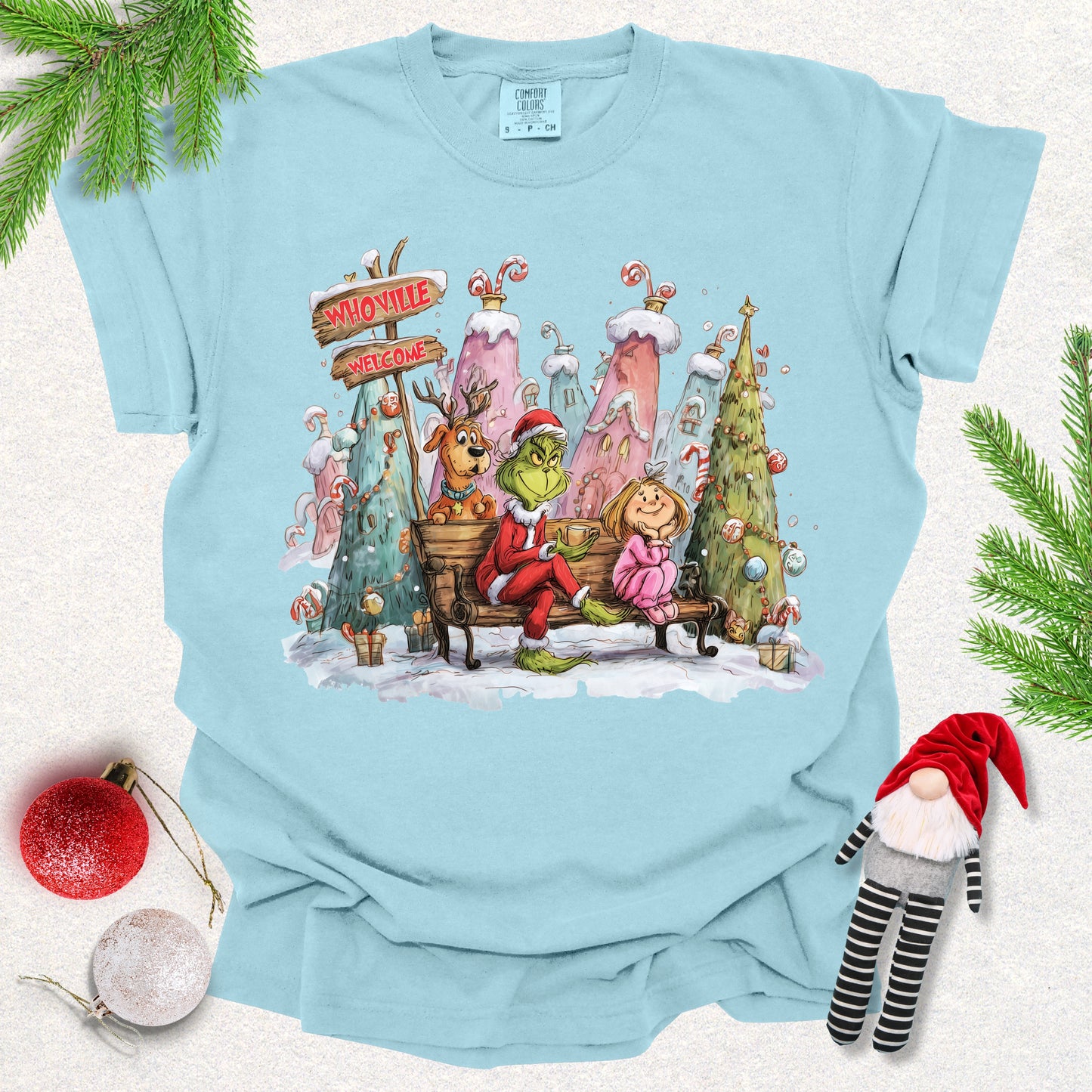 Christmas in Candy Cane Village Tee