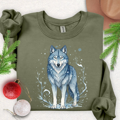 Slavic Folklore Winter Spirit Wolf Sweatshirt