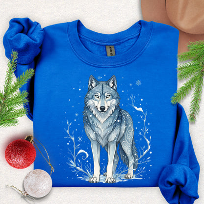 Slavic Folklore Winter Spirit Wolf Sweatshirt