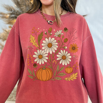 Autumn Floral Lightweight Sweatshirt
