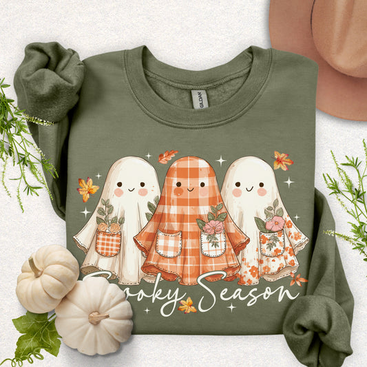 Spooky Season, Cute Ghost Sweatshirt
